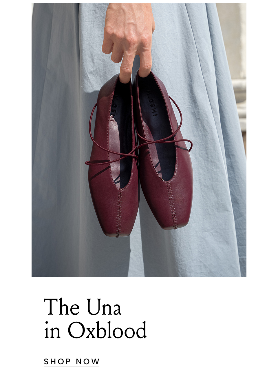The Una in Oxblood < Shop Now > 