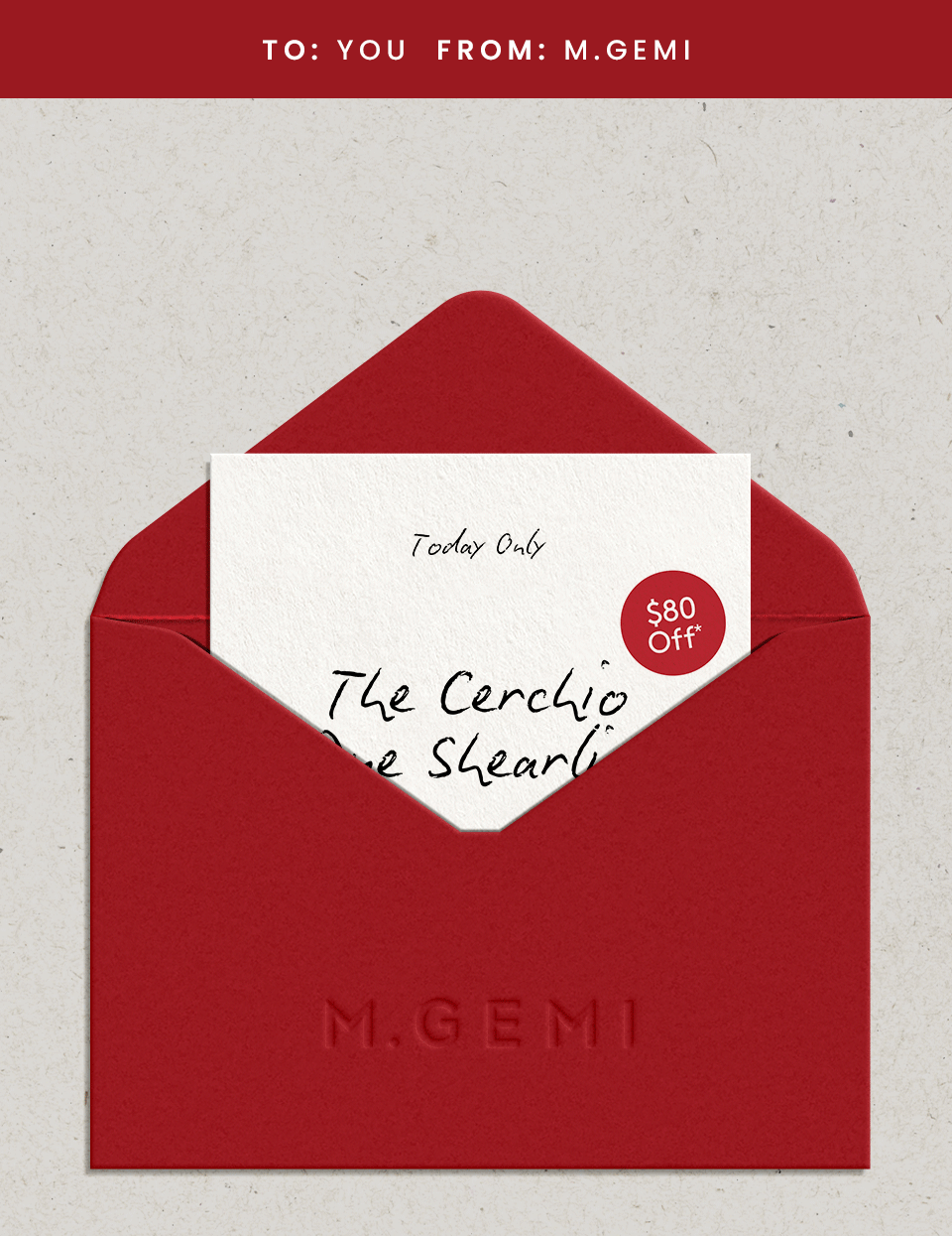 To: You From: M.Gemi