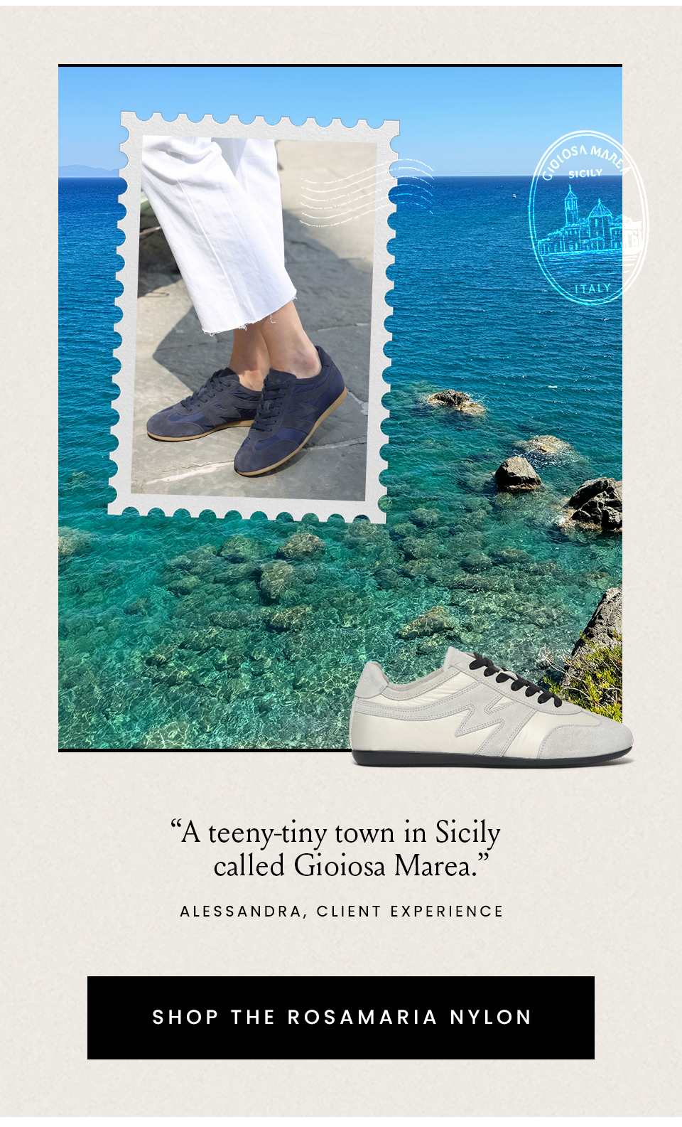 “A teeny-tiny town in Sicily called Gioiosa Marea “ - Alessandra, Client Experience < Shop The Rosamaria Nylon >