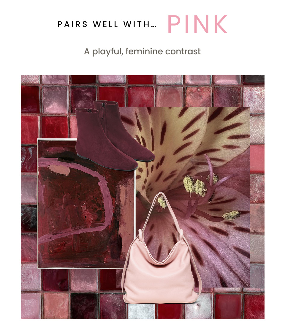 Pairs well with… Soft Pink  - A playful, feminine contrast