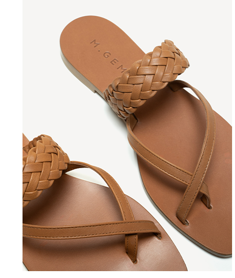 The Medio Woven Due - Tan Nappa