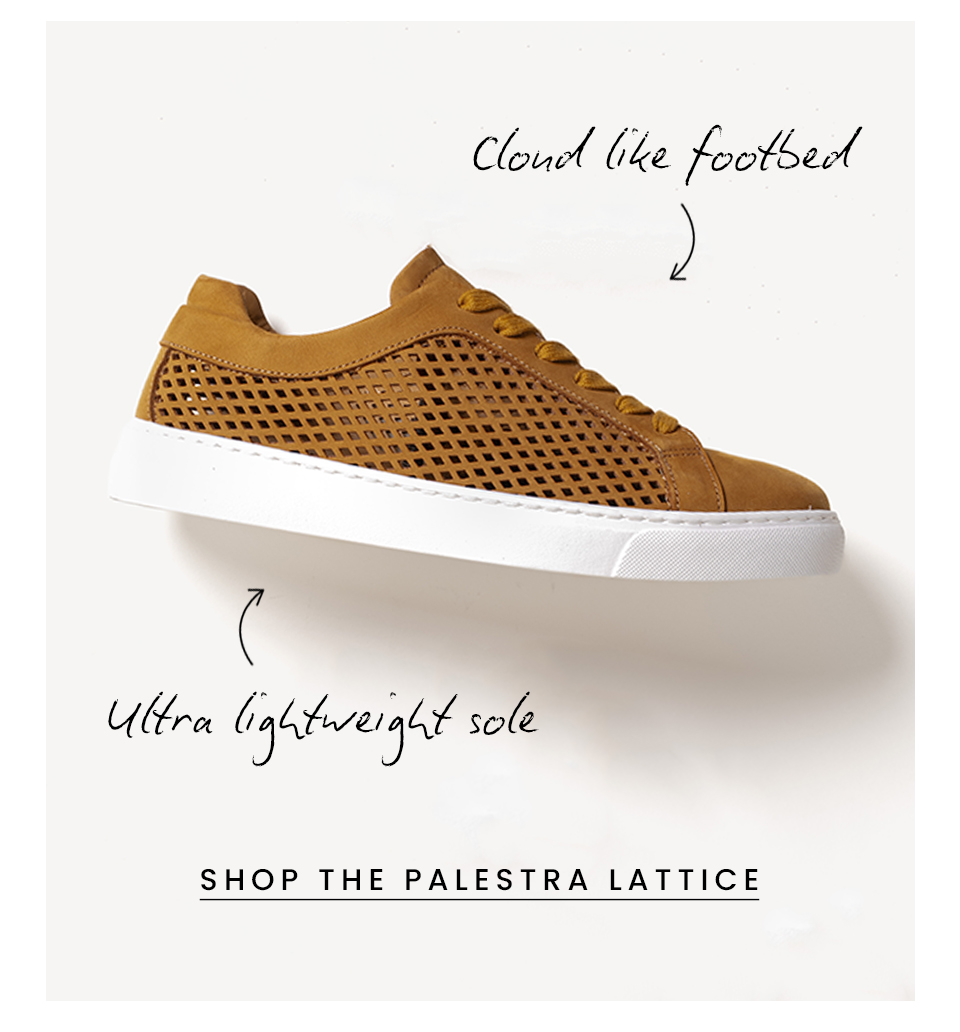 Ultra-lightweight sole Cloud-like footbed  < Shop The Palestra Lattice > 
