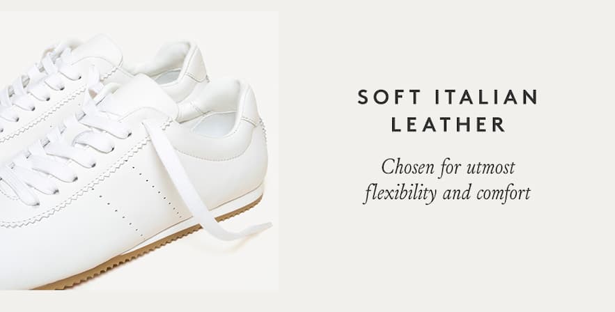 Soft Italian Leather - Chosen for utmost flexibility and comfort