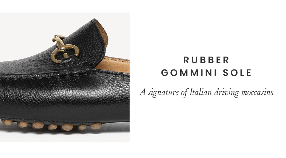 Rubber Gommini Sole, A signature of Italian deriving moccasins 
