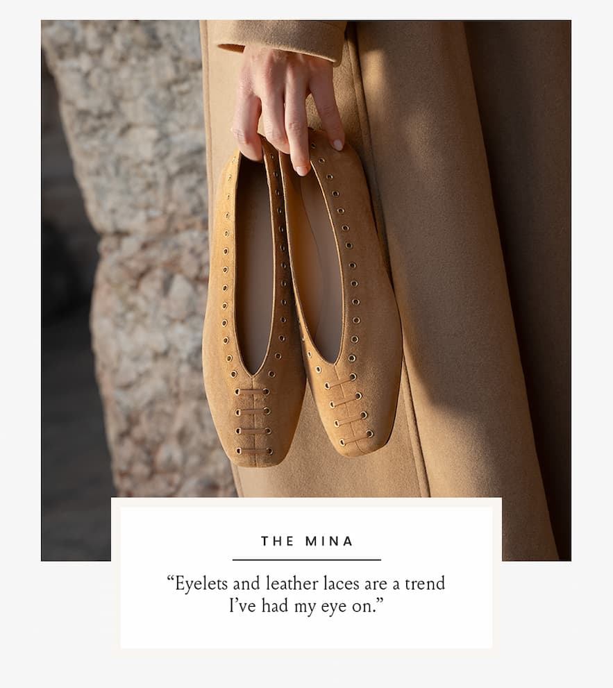 The Mina   “Eyelets and leather laces are a trend I’ve had my eye on.”  < Shop The Mina > 