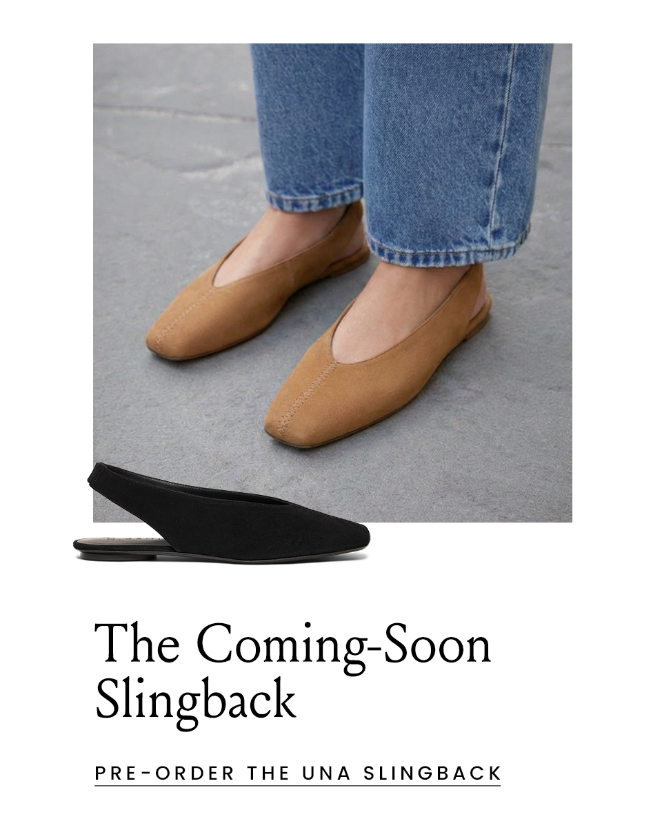 The Coming-Soon Slingback  < Pre-Order The Una Slingback > 