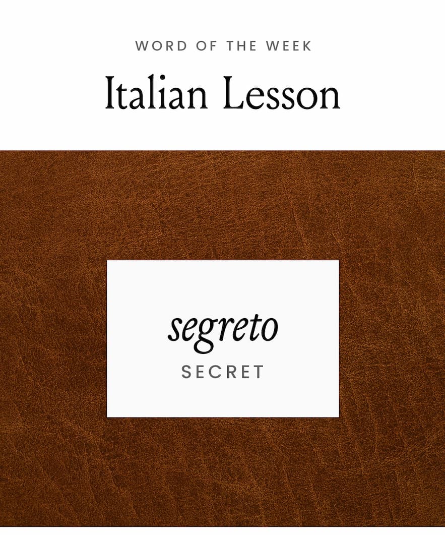 Italian Lesson  Segreto Secret