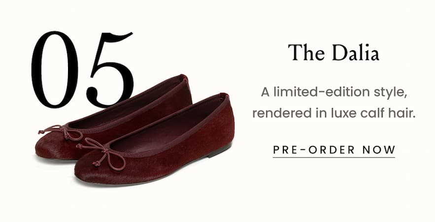 The Dalia A limited-edition style, rendered in luxe calf hair.  < Pre-Order Now > 