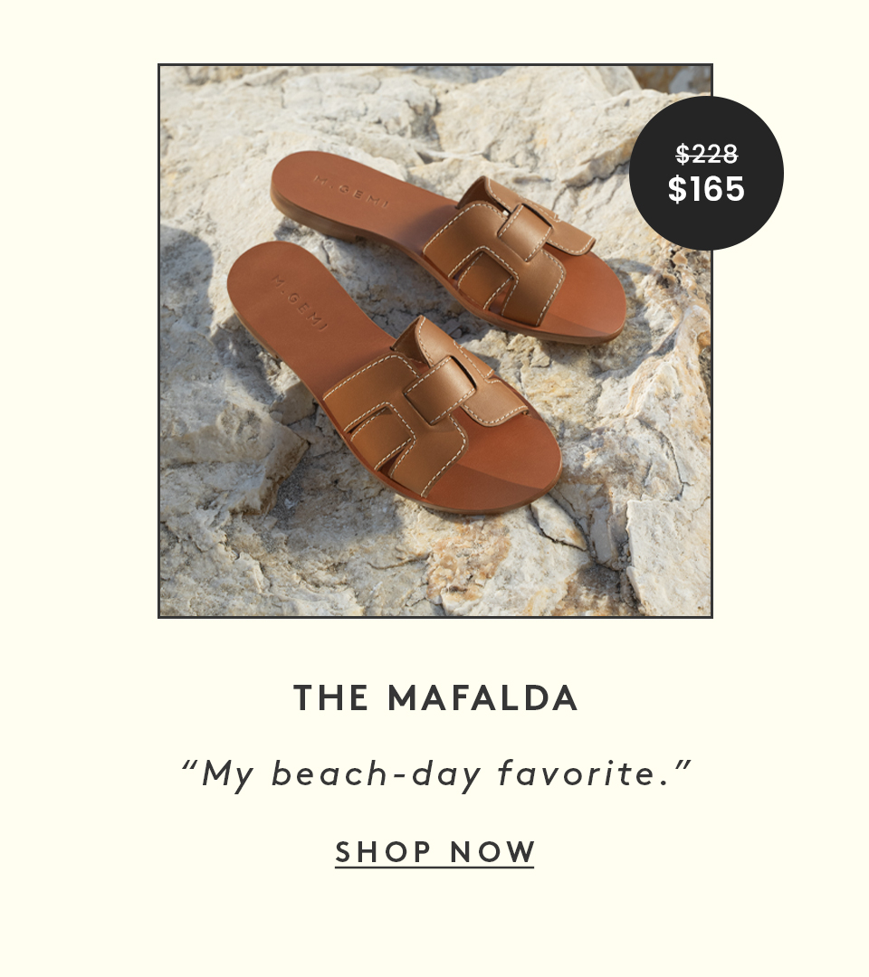 The Mafalda | “My beach-day favorite.” |  < Shop Now > 
