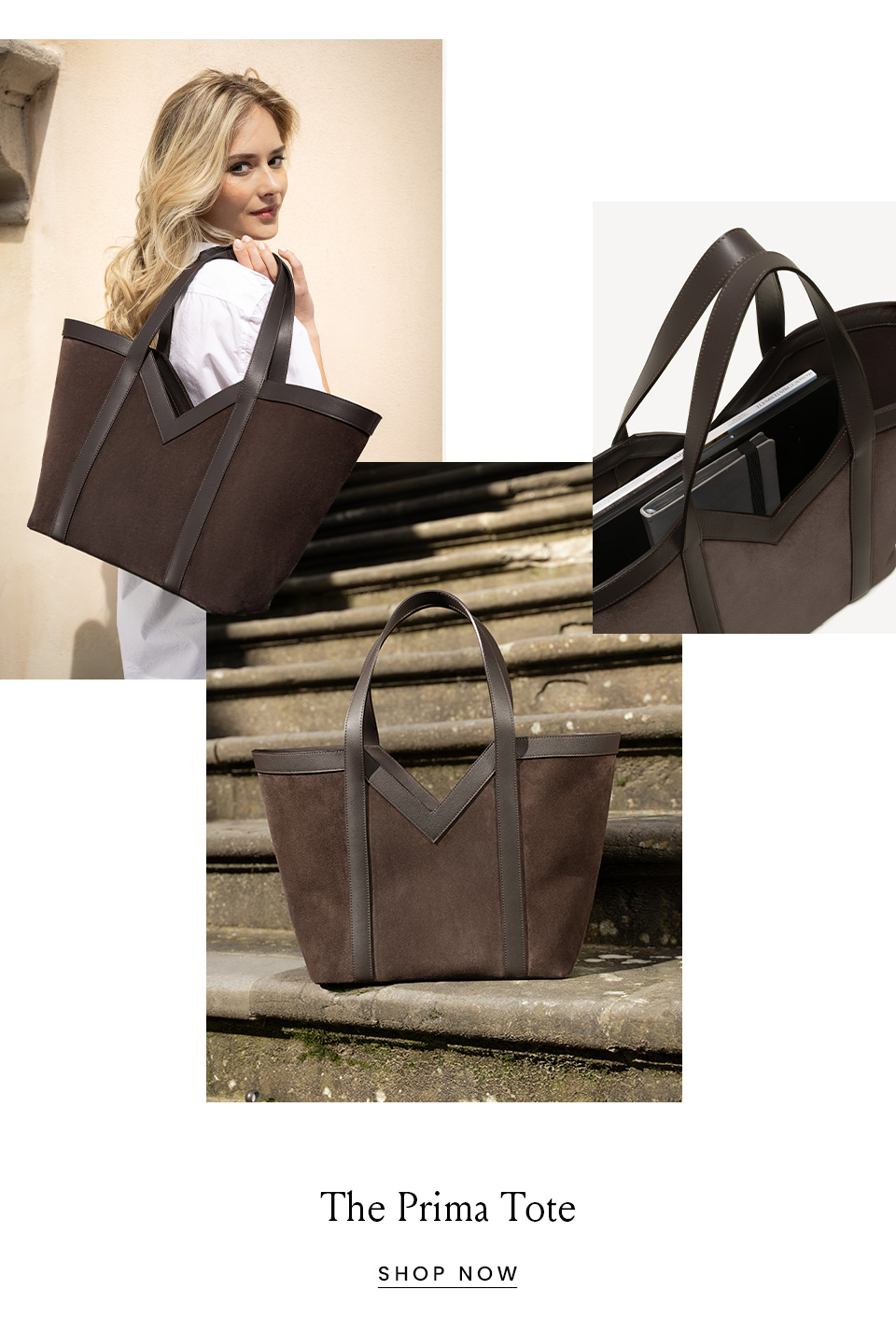 The Prima Tote < Shop Now >