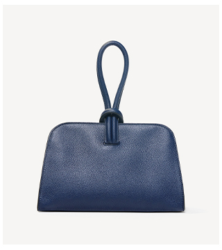 Navy Tumbled Leather