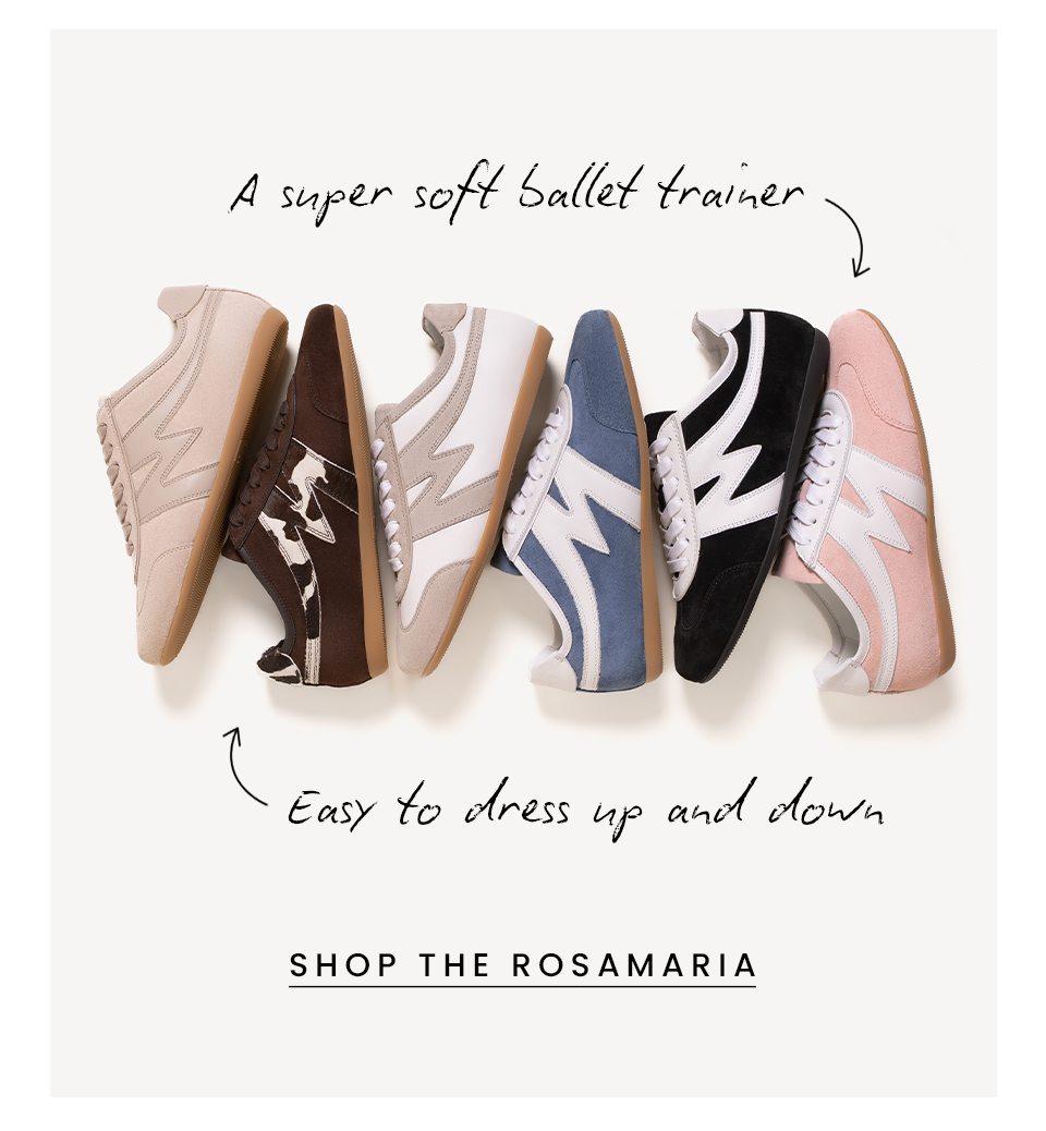 A super-soft ballet trainer  Easy to dress up and down  < Shop The Rosamaria > 