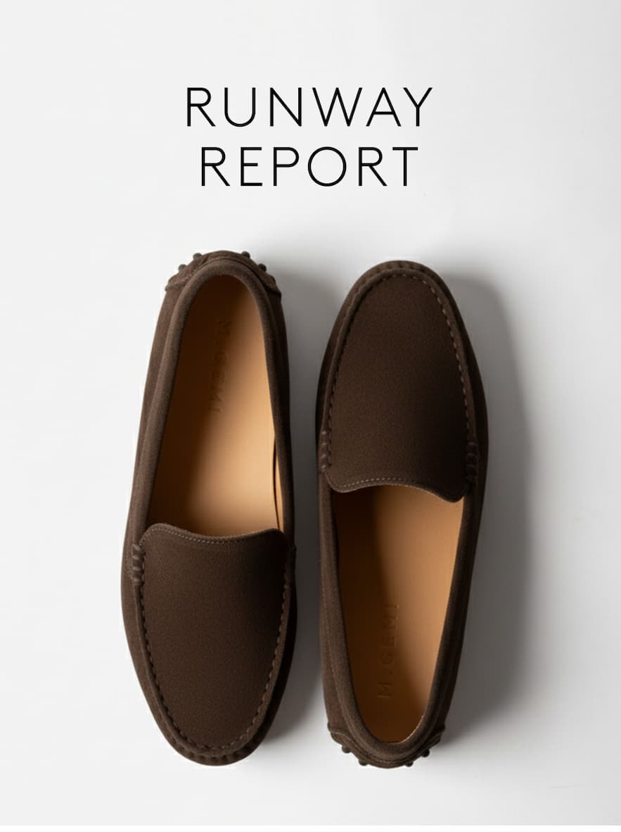 Runway Report  Classic Italian driving loafers never go out of style, but after spotting gommini soles walking the runways recently, we’re predicting a new appreciation for our forever favorite.      < Shop Drivers > 