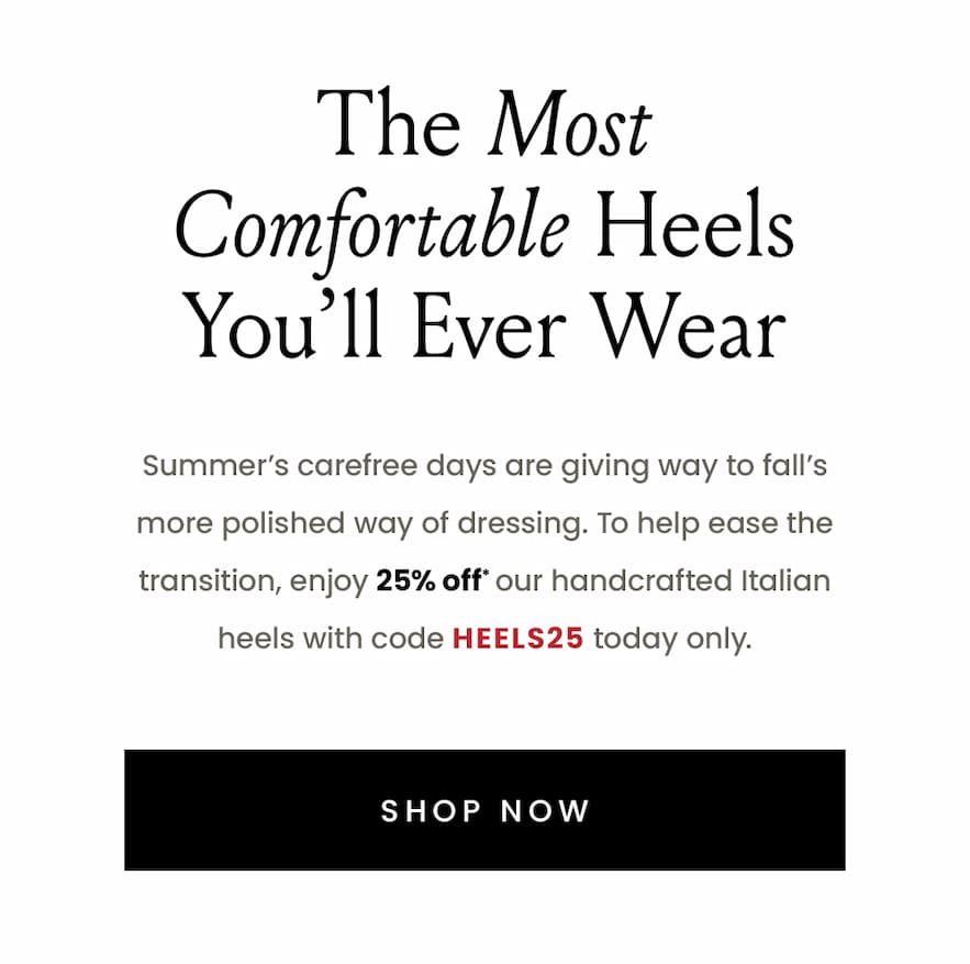 Ciao,   I’m so lucky to work with so many brilliant women at M.Gemi, a brand that has always been by women, for women. Not too long ago, a brand like ours would not have been possible. Women’s Equality Day—celebrating the enactment of women’s right to vote in the U.S.—is an opportunity to thank all of the women who make M.Gemi possible.   To our female artisans in Italy: Your expertise and craftsmanship are the reason people love our shoes and handbags. To our women-led teams in Florence and on the East Coast: Your commitment to our mission and to our customers keeps the business running. And to you, our loyal customers: Your purchases help preserve the livelihoods and the generations-old techniques of Italian craftsmen and women.   In honor of Women’s Equality Day, to thank you for supporting our mission and to celebrate you, I’m giving you $50 off to use on any M.Gemi purchase over $150.* Just use code MARIA50 at checkout.  < Claim Your Gift >   Con affetto,  Maria