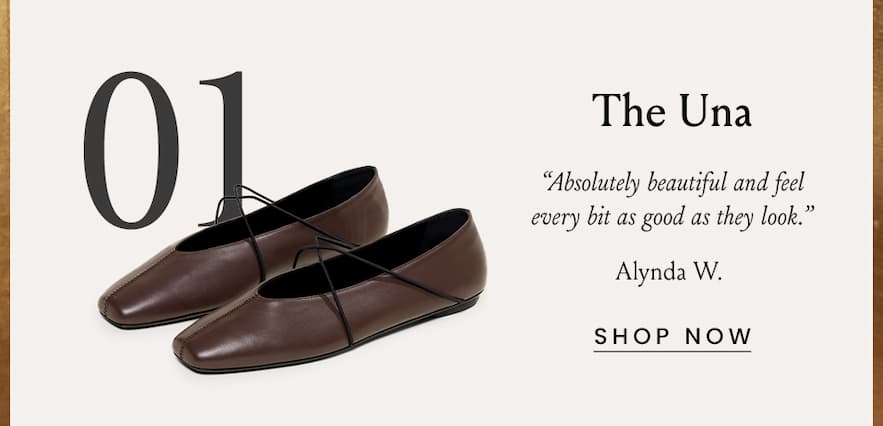 The Una  “Absolutely beautiful and feel every bit as good as they look.” - Alynda W.  < Shop Now > 