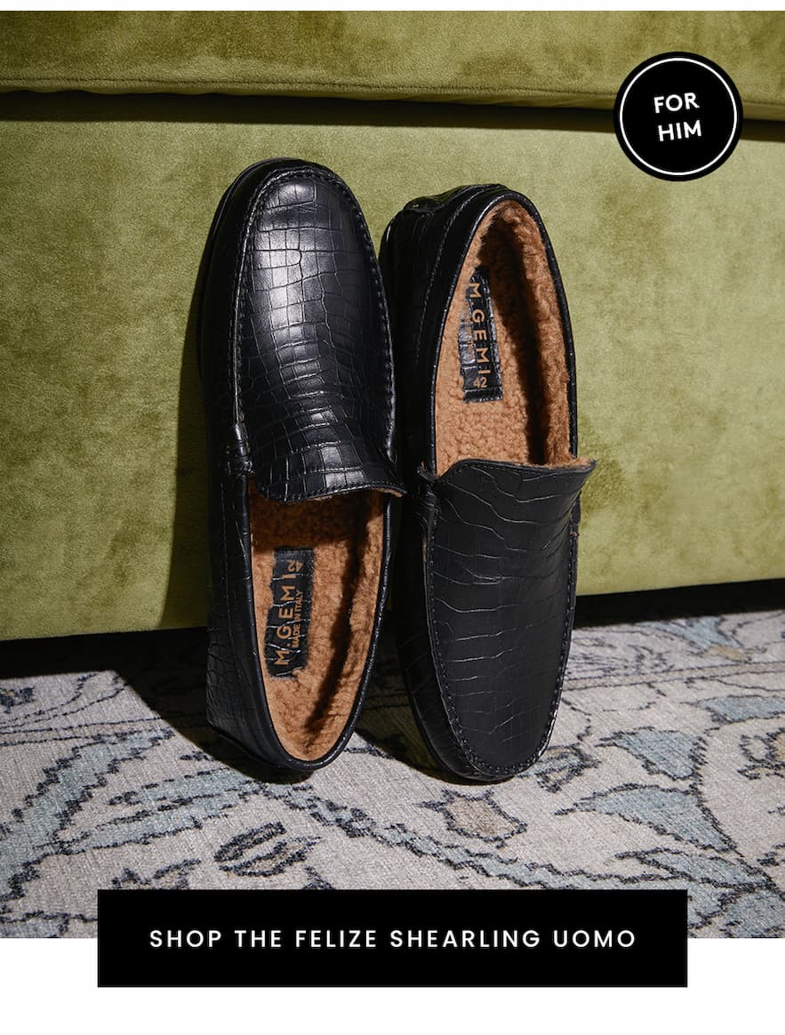 Sticker: For Him The Felize Shearling Uomo < Shop Now > 