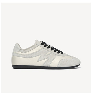 Ecru Nylon and Suede