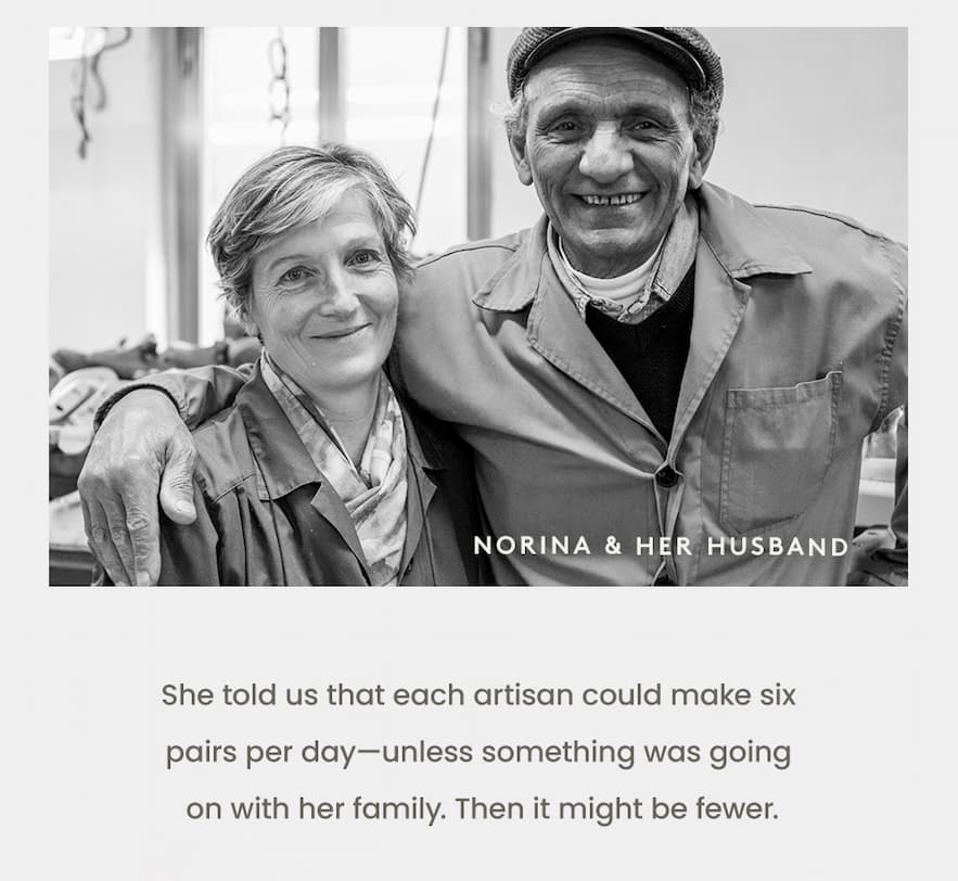 She told us that each artisan could make six pairs per day—unless something was going on with her family. Then it might be fewer.