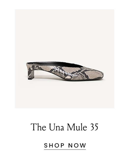 The Una Mule 35 < Shop Now > 
