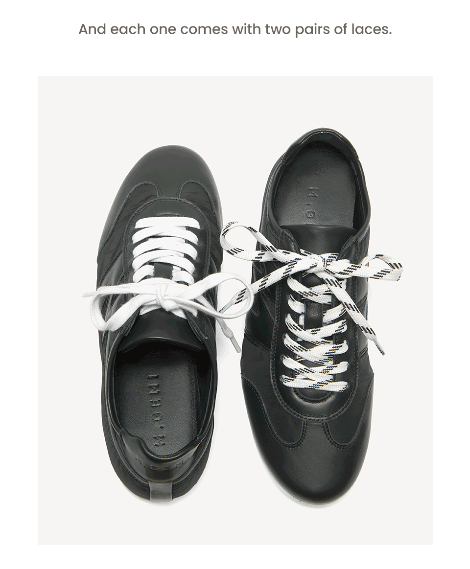 And each one comes with two pairs of laces. 