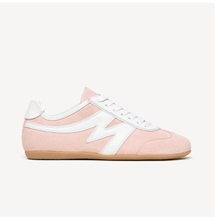 Millennial Pink Suede with White