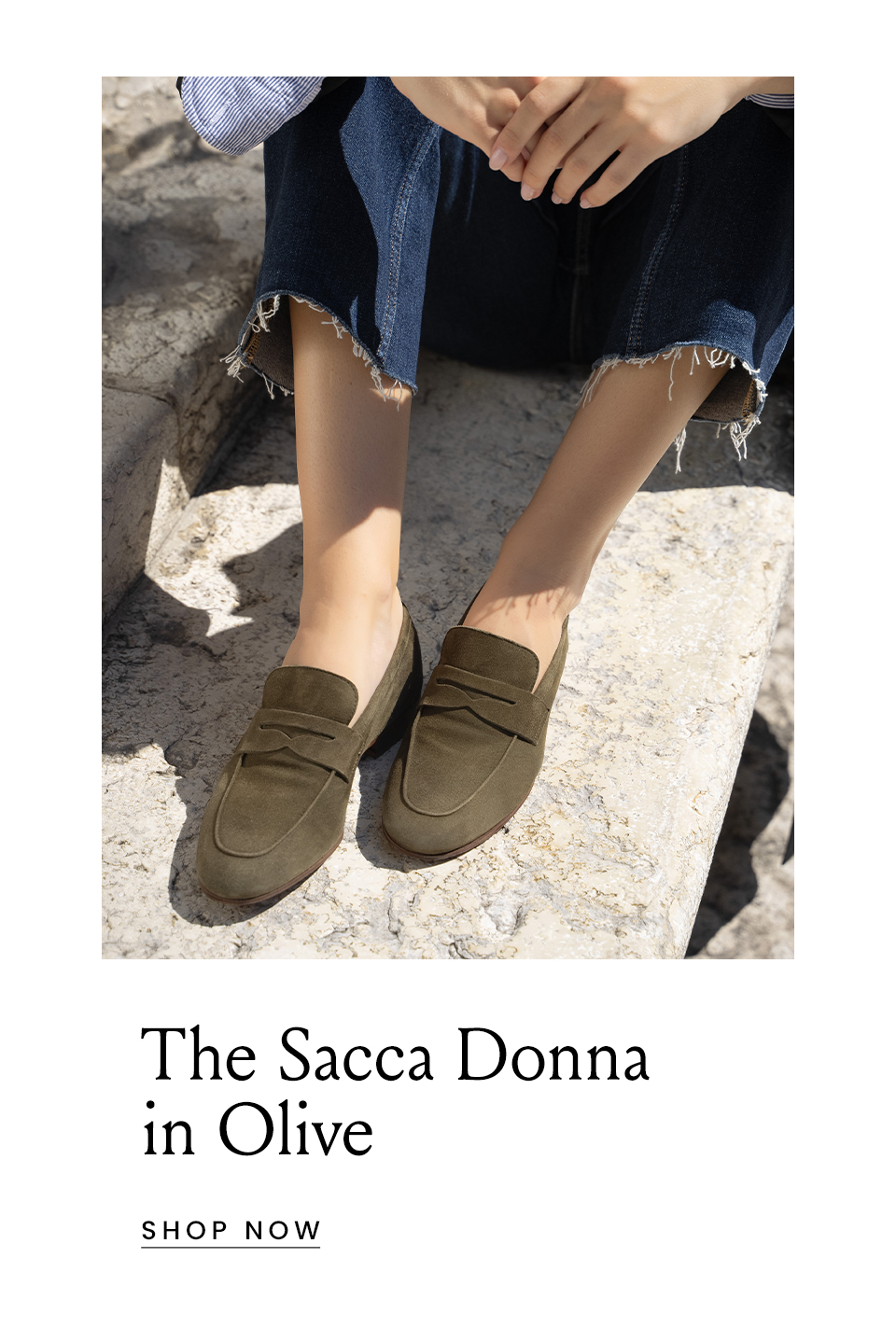 The Sacca Donna in Olive < Shop Now > 