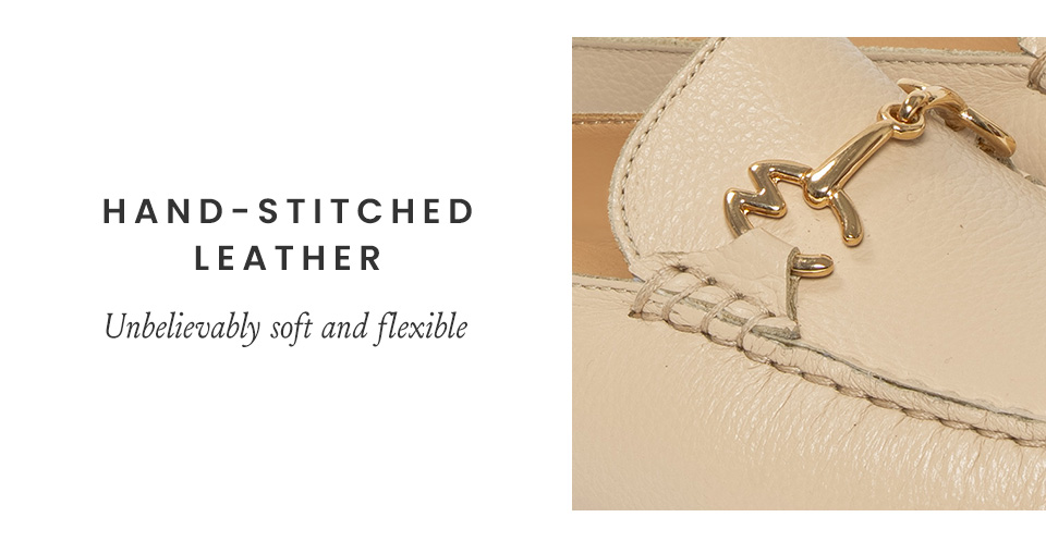 Hand-Stitched Leather, Unbelievably soft and flexible 