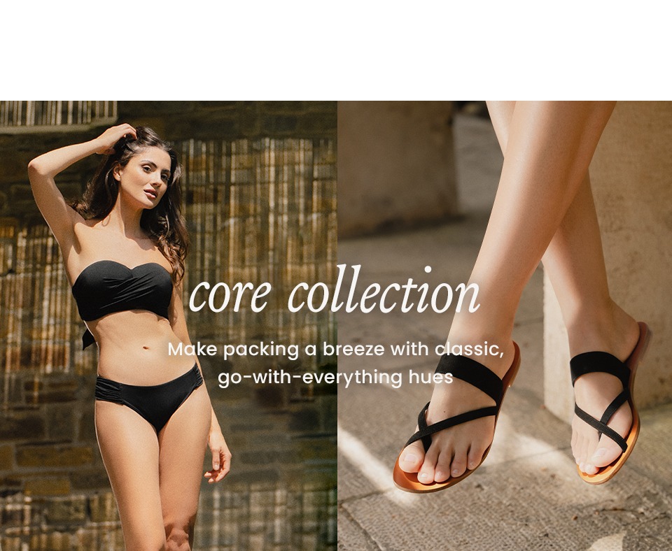 Core collection. Make packing a breeze with classic, go-with-everything hues