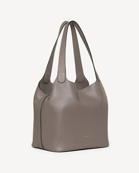 Mushroom Tumbled Leather