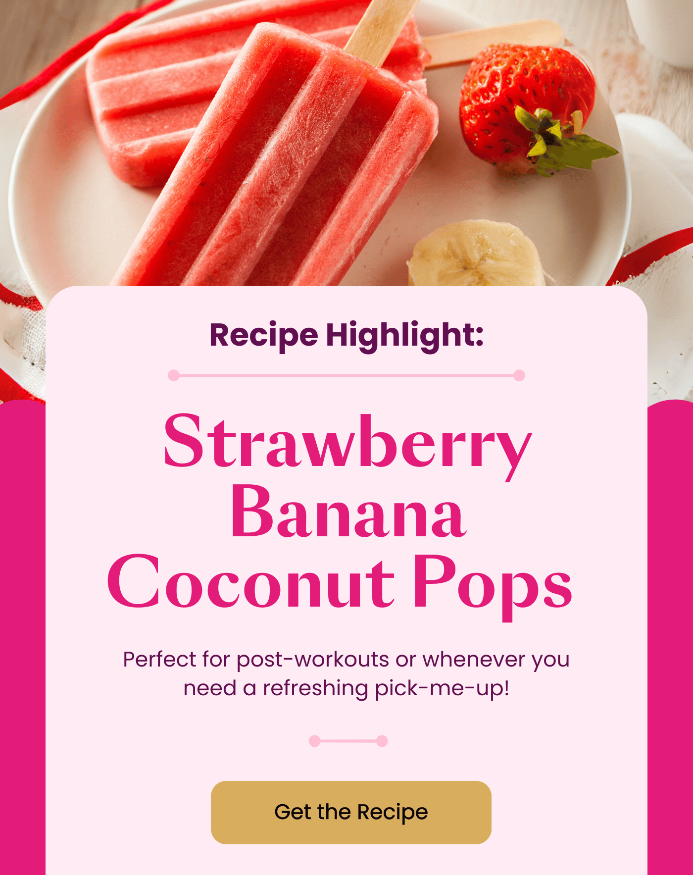 Strawberry Banana Coconut Pops