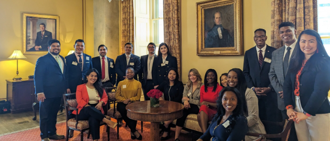 Young people gathered together supporting American Tomorrow Project