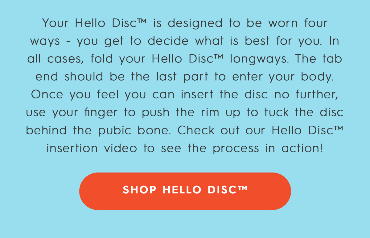 How to insert a Hello Cup™ vs a Hello Disc™ 💪 The Hello Cup