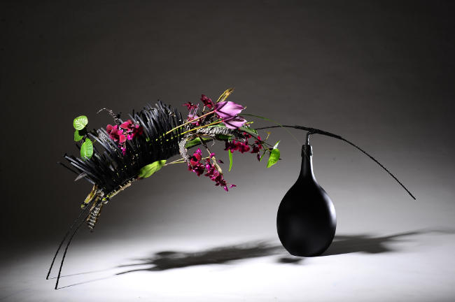 Horizontal floral design by Bart Hassam