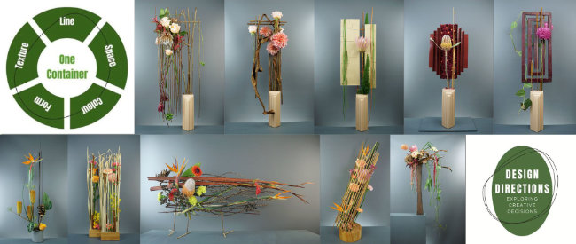 Floral Designs by Mark Pampling for Flower Thinking courses.