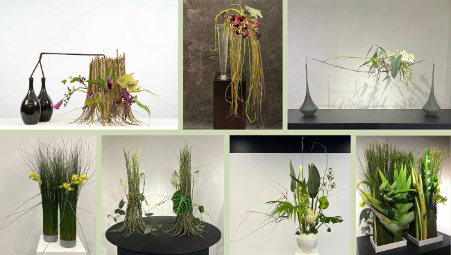 Collage of floral designs by Bart Hassam