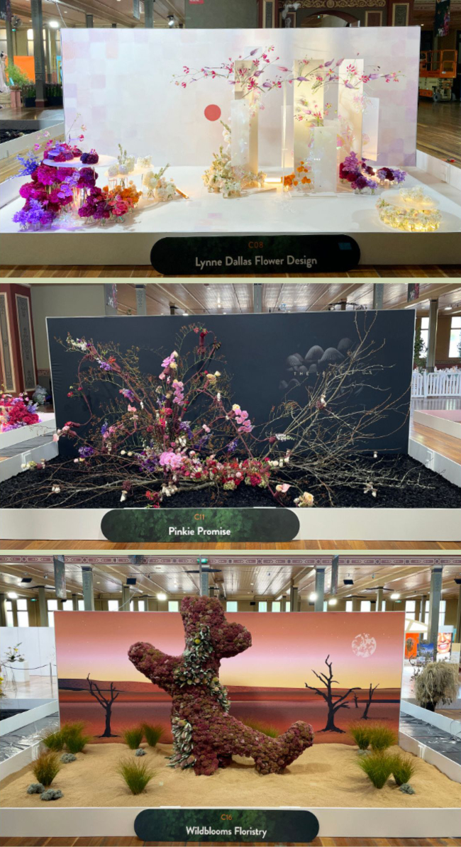 Floral Design displays from Melbourne Flower Show 2025.