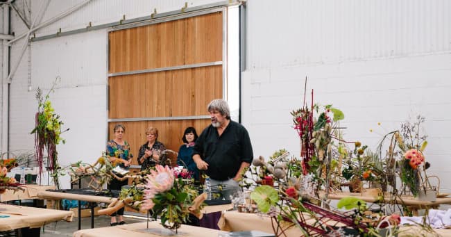 Gregor Lersch analysing designs in Fremantle