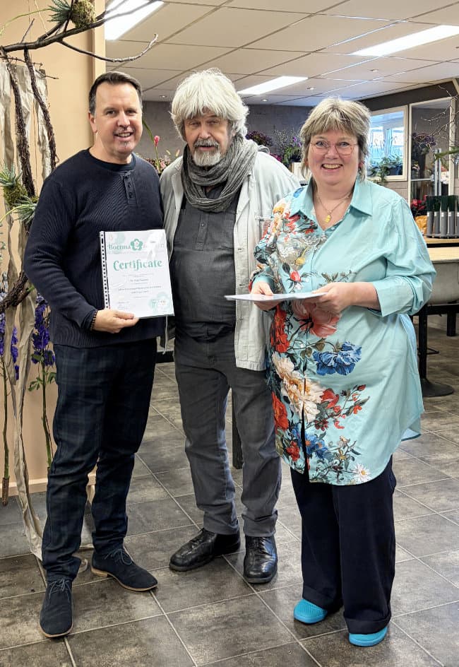 Mark Pampling, Gregor Lersch & Jacqueline Boerma at the International Floristry Teachers Seminar 2026