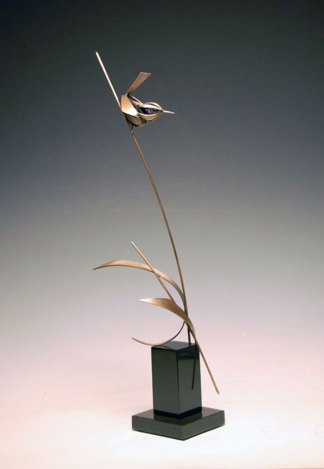 'Winter Wren' sculpture by Don Rambadt.