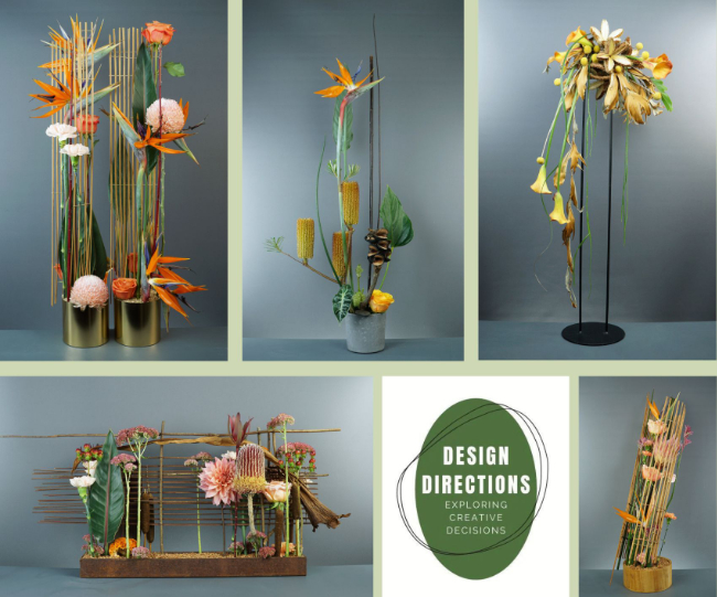 Mark Pampling floral arrangements from Design Directions