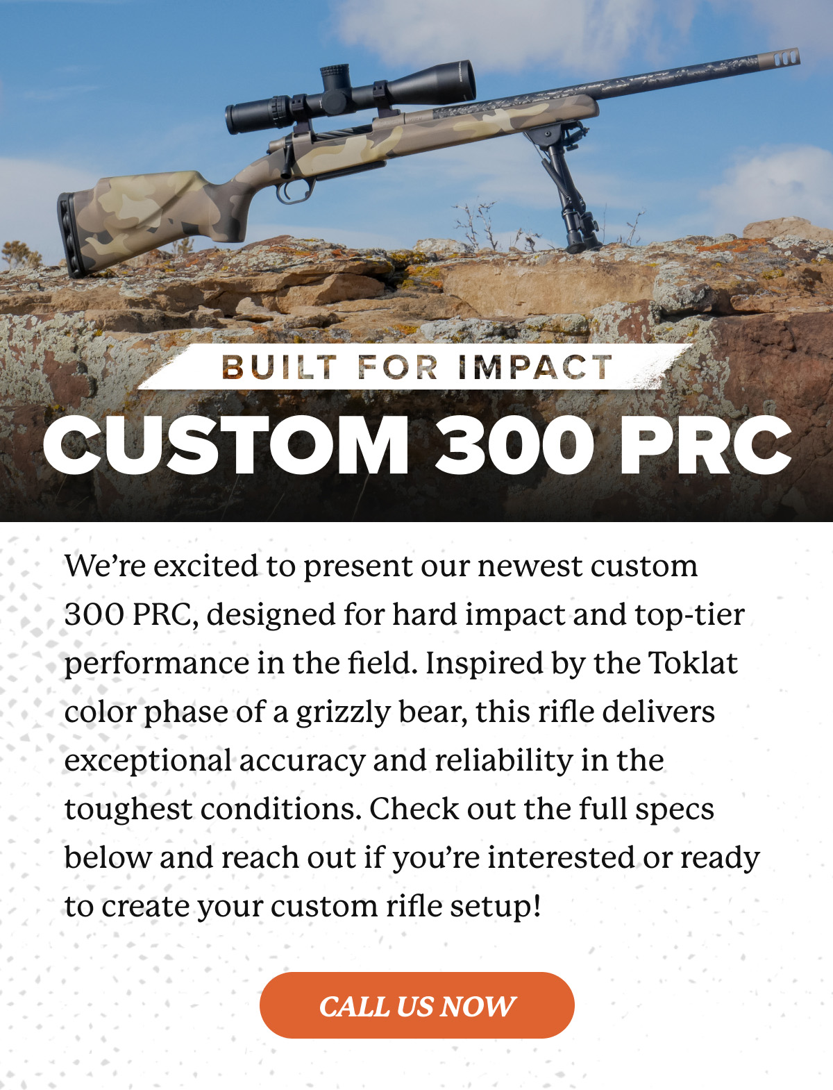Call us now to build your custom rifle setup!