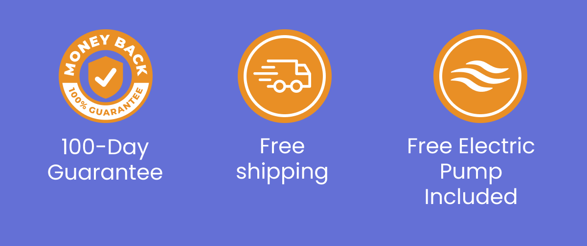 100-Day Guarantee | Free shipping | Free Electric Pump Included