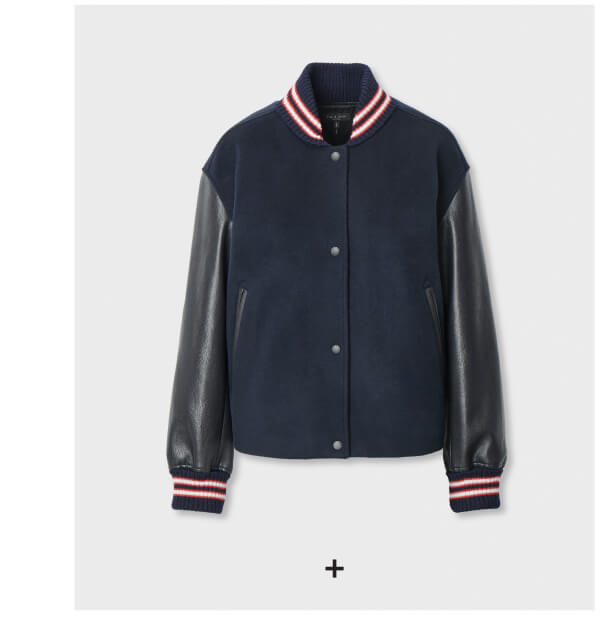 Shop Scarlet Varsity Jacket