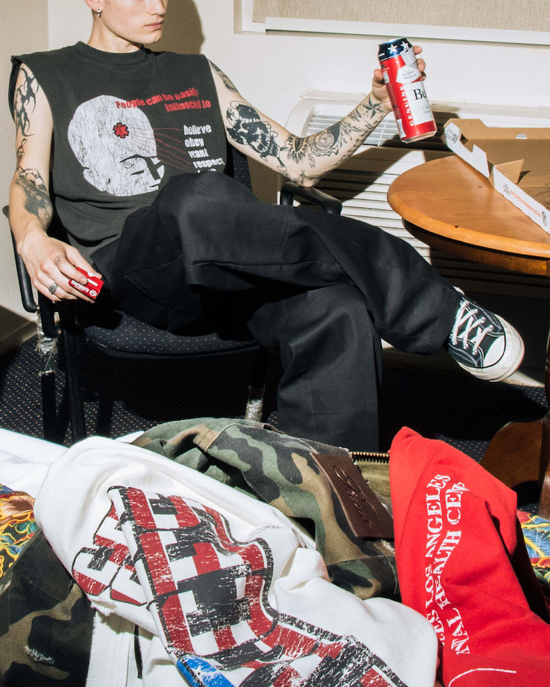 Supreme Cursive Polo Red Stripe – PIECES
