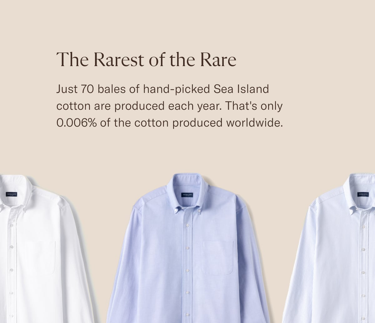 Rarest of the Rare Introducing Sea Island Oxfords Proper Cloth