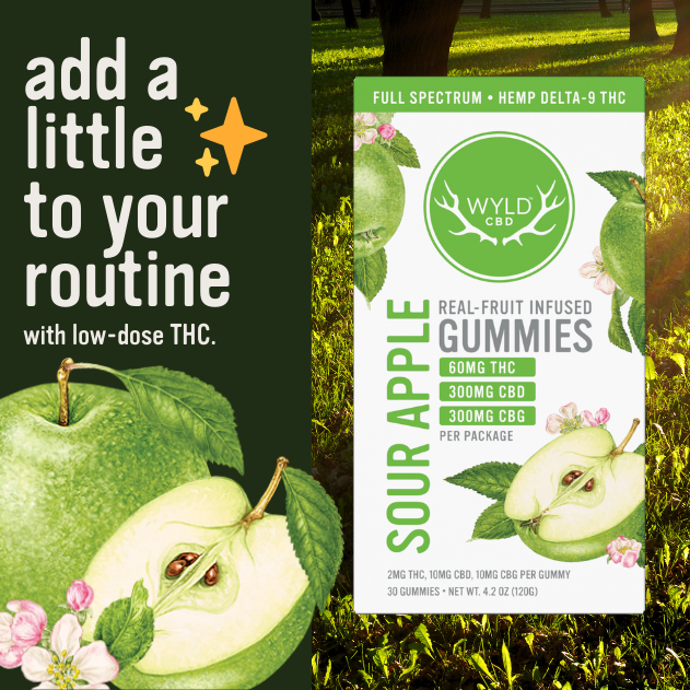 Wyld Hemp Sour Apple THC Gummies