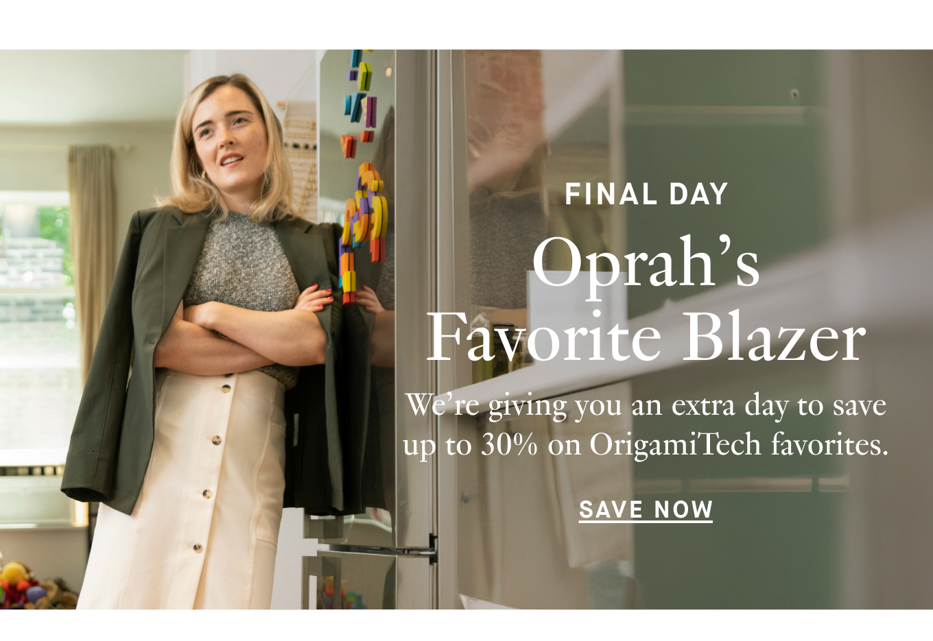 We’re giving you an extra day to save up to 30% on OrigamiTech favorites.