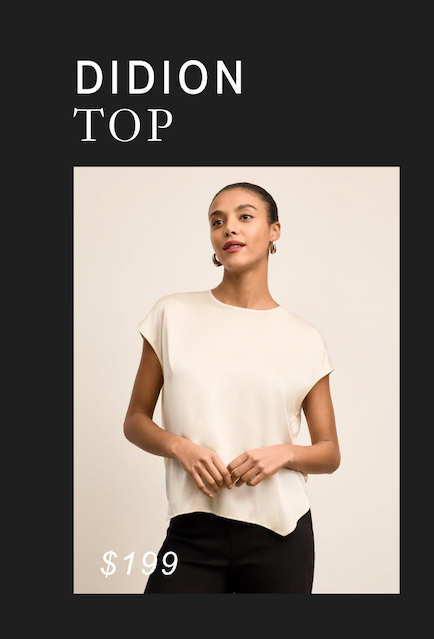 The Didion Drape Top - Washable Silk Charmeuse