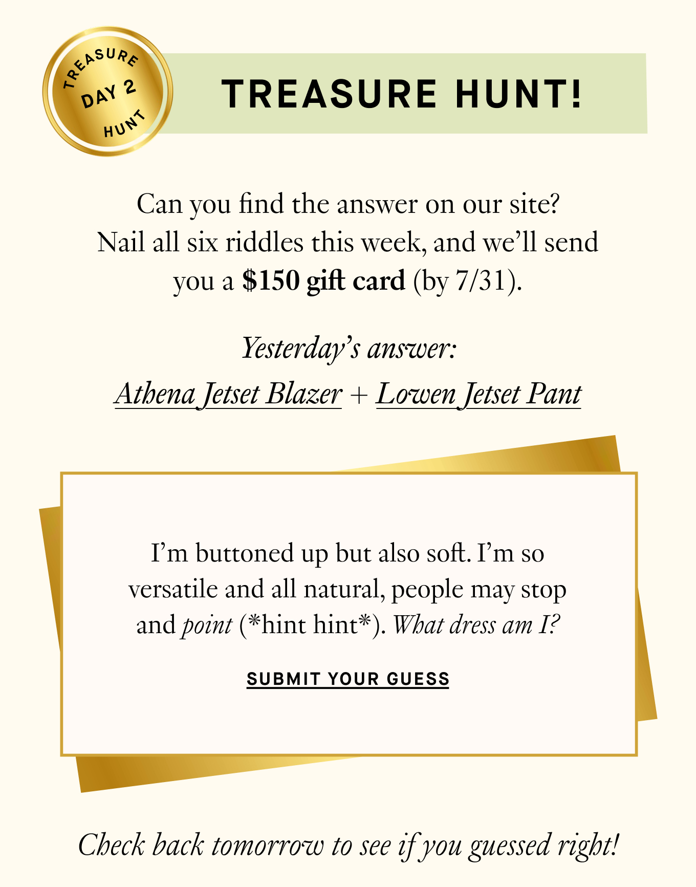 treasure hunt day 2