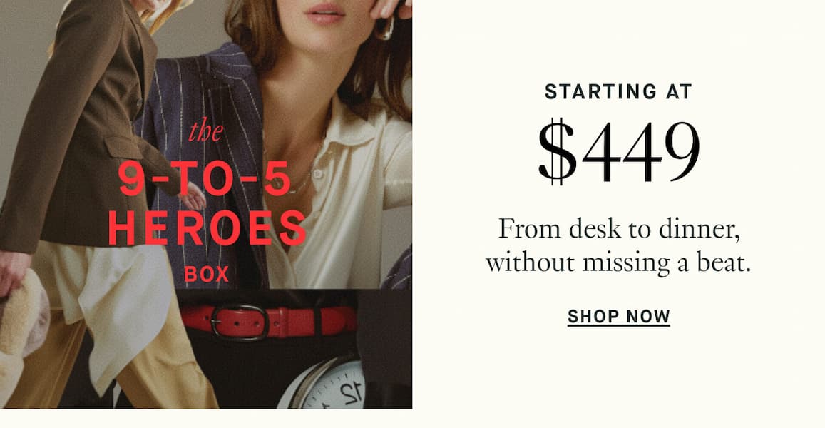 an image of a woman walking past a man in a suit and tie